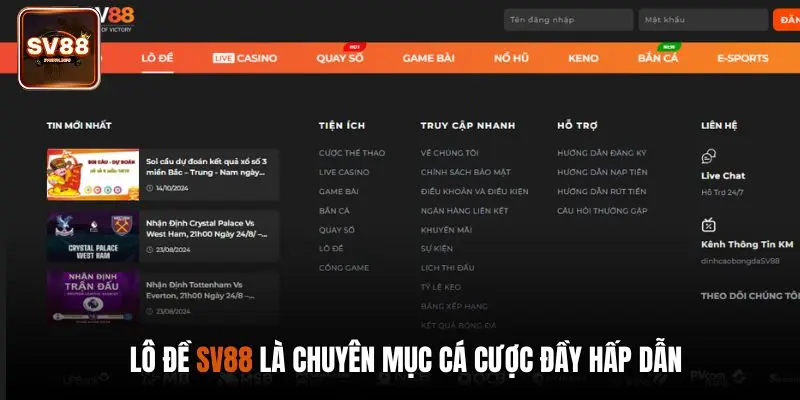 Lô đề SV88 là chuyên mục cá cược đầy hấp dẫn