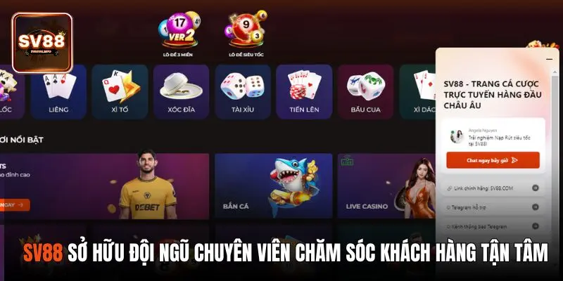 SV88 sở hữu đội ngũ chuyên viên chăm sóc khách hàng tận tâm