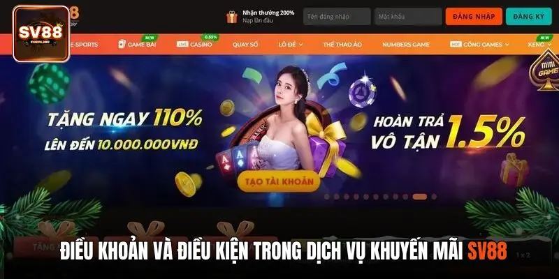 Khuyến mãi SV88 được update vô cùng đa dạng, giá trị